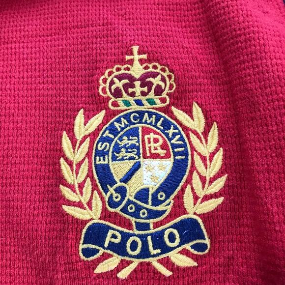 Polo Ralph Lauren mens waffle knit colorblock sleepwear top XL embroidered crest - Picture 4 of 7